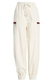 New Gucci Logo Label Cotton Track Pants Womens Cothing 1100 Greatselectionclothes Fashion Is A Popular Styl Celana Wanita Celana Panjang Wanita Gaya Busana