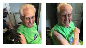 .of personal taste, these older people with tattoos are here to show you that their tattoo ideas and if you have a photo of some cool tattoos on older people, then we'd love to have their picture here in. Oldest Person To Receive Their First Tattoo Watch As 104 Year Old Man Goes Under The Needle Guinness World Records
