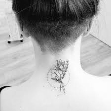 Wildflower Neck Tattoo Flower Neck Tattoo Tattoos Neck Tattoo