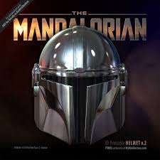 3d Printable Mandalorian Helmet V2 By Rob Pauza Mandalorian Helmet Mandalorian Helmet