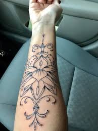 Inner Forearm Lotus Tattoo Forarm Tattoos For Women Bohemian Tattoo Forearm Tattoo Women