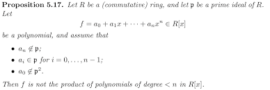 Proving That Mathbb C X Y Z W Xw Yz Is An Integral Domain Using Eisenstein S Criterion Mathematics Stack Exchange