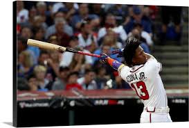 Miami — atlanta braves star ronald acuna jr. Ronald Acuna Jr Of The Atlanta Braves Competes In The Home Run Derby In Cleveland Ohio Wall Art Canvas Prints Framed Prints Wall Peels Great Big Canvas