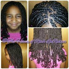 Kids Box Braids With Curled Ends Natural Hairstyles For Kids Kids Box Braids Cornrow Hairstyles