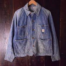 40 s duck head チンスト付き デニムカバーオール 40年代 ダックヘッド ジージャン 上着 ビンテージ古着屋feeet 通販 名古屋 大須 メンズ メンズファッション ファッション メンズ