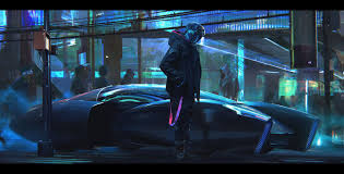 Quarkmaster Waiting Nikola Sinitsa Cyberpunk Art Cyberpunk Art