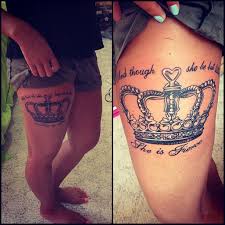Though She Be But Little She Is Fierce Tattoo And Though She Be But Little She Is Fierce Love This Been Wanting A Crown And Love The Phrase Just Not Location Crown Tattoos For Women Tattoos Crown Tattoo
