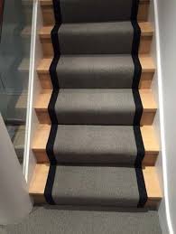 Get free shipping on qualified roll runner stair runners or buy online pick up in store today in the flooring department. Grey Carpet Stair Runner With Black Border Contemporary Staircase London By The Flooring Group Ltd Houzz Au