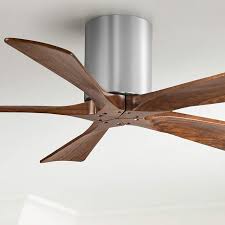Medium ceiling fans are typically considered ceiling fans with blade spans between 44 and 50 inches. 42 Matthews Irene 5 Blade Walnut Chrome Hugger Ceiling Fan 7c863 Lamps Plus