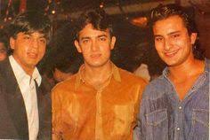 Srk With Amir And Saif Bollywood Shahrukh Khan Bollywood Actors