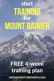 This 4 Week Mount Rainier Training Plan Will Help You Build A Base Of Strength And Endurance So You Can Climb Adventure Travel Destinations Rainier Hiking Trip