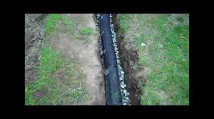 Dig another trench for this output pipe. How To Install A Drainage Pipe Youtube