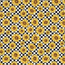 Yellow pattern aesthetic boho lemons. Checkerboard Sunflower Wallpaper
