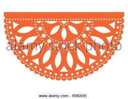 Papel Picado Vector Floral Design With Birds Mexican Paper Decorations Template In Yellow Tradition Paper Decorations Vector Art Illustration Template Design
