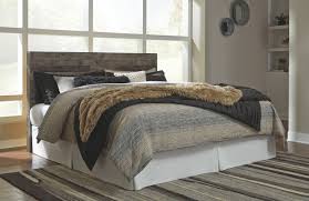 Classic wood panel platform bed. The Derekson Multi Gray King Panel Headboard With Bolt On Bed Frame Available At Furniture Connection Serving Clarksville Tennessee And Ft Campbell Kentucky