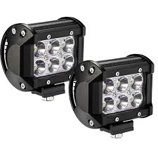 Led Light Bar Yitamotor 2pack 18w 4 Inch Square Led Work Light Spot Pod Light Driving Light Fog Light Off Road Light Waterproof Truck Golf Cart Boat 4wd Atv Suv 12v 24v