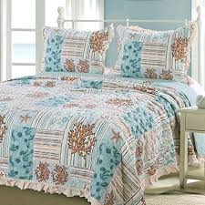 One size (16) queen (30) twin (46. Beach Theme Ocean Coastal Quilt Set Nautical Seashell Beach Tropical Decor King Size Coastal Bedding Sets Quilt Sets Quilt Sets Bedding