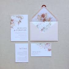 The wedding invitation sample messages include bride and groom inviting, parents inviting and couples inviting guests to be present at the ceremony. Boho Luxe Wedding Invitation Suite Australia Wide Starfish Lane