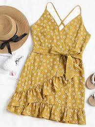 Check spelling or type a new query. 31 Off 2021 Robe D Ete Courte A Fleurs Minuscules A Volant Dans Moutarde Zaful France