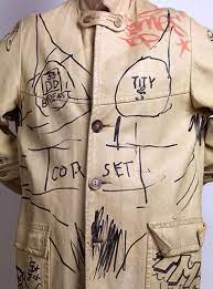 File This 2014 Photo Provided By Swann Auction Galleries Shows A Leather Jacket Decorated By Jean Michel Basquiat A Basquiat Jean Michel Basquiat Jean Michel