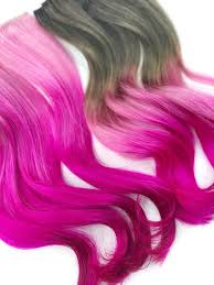 Ideally, you don't want to dye hair extensions. Burning Man Bright Pink Dip Dyed Hair Extensions Pink Tape Etsy