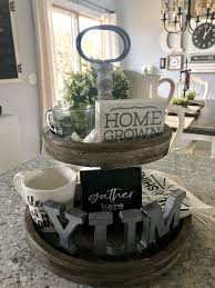Two Tier Tray Rustic Farmhouse Decor Farmhouse Kitchen Decor Country Chic Decor Country House Decor