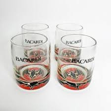 Originally known for its eponymous bacardi white rum, it now has a portfolio of more than 200 brands and labels. 4 Bacardi Rum Batwing Glass Tumblers Rocks Glasses Gold Black Red Advertising Ebay