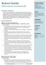 Financial coordinator responsibilities, financial coordinator skills. Patient Services Coordinator Resume Samples Qwikresume