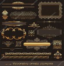 Indir Dekoratif Elemanlar Sayfasi Dekor Stok Illustrasyon 5409542 Cerceve Dekor Desenler