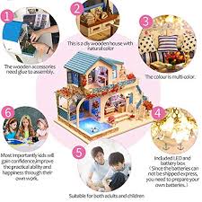 Scegli la consegna gratis per riparmiare di più. Decdeal Diy Casa Delle Bambole Casa Creativa Con Miniatura Mobili Accessori Come Regalo Di Compleanno Natale Villa Con Laghetto Galleggiante