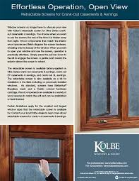 Window Screens No Longer Have To Obscure Your View With Kolbe S Retractable Screen For Ultra Series Crankout Casemen Retractable Screen Casement Window Screens