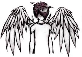 Boy Emo Angel Drawings Clipart Best Angel Drawing Emo Art Art Drawings