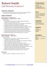 Choose a free video, audio, or text course. Cpht Pharmacy Technician Resume Samples Qwikresume