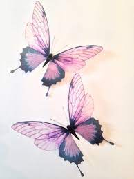 4 Pink Champagne 3d Butterflies Butterfly Decal Sticker Home Etsy Realistic Butterfly Tattoo Purple Butterfly Tattoo Butterfly Decal