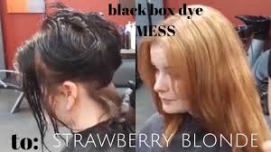 Color oops is easy to use and keeps the hair in great condition. Color Correction From Black To Strawberry Blonde Nvenn Hair And Beauty