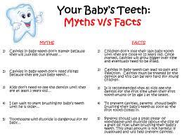 Your Baby S Teeth Myth Vs Fact Dental Fun Facts Dental Facts Baby Teeth