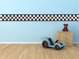 Racing cars racetrack wallpaper border 15' x 9 new #international. Prime Decals Checkered Flag Wallpaper For Kids Bedrooms Checkered Flag Border Racing Cars Boys Bedroom Wall Decal Wallpaper Border B42 Tools Home Improvement Painting Supplies Wall Treatments Ekbotefurniture Com