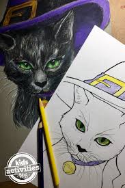 This video explores the complicated and fascinating history between humans and black cats. Halloween Cat Coloring Pages For Kids With Coloring Instruction Video Kids Activities Blog