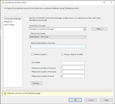 Teradata Destination Sql Server Integration Services Ssis Microsoft Docs