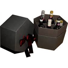 Personalized wedding wine box for marriage ceremonies and anniversary gifts holds two wine bottles. Gift Box 6 Bottles