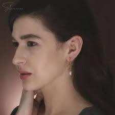 Eleanor Silver Diamond Safety Pin Earrings at ₹ 1899