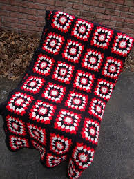 Black And White Crochet Blanket Pattern Image Result For Red Grey Black White Crochet Blanket Afghan Granny Square Crochet Granny Square Afghan Crochet Blanket