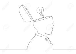Learn to draw man thinking. Continuous One Line Drawing Light Bulb Symbol Idea The Concept Of Thinking Ideas Inside The Person S Head Royalty Free Cliparts Vectors And Stock Illustration Image 94741505
