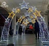 Motif Arch Lights Christmas Decorations LED Large 3D Outdoor Street String  Lighting Customized Shopping Mall Decors