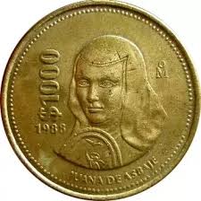 what is the value of a 1988 1000 mexican peso coin in us