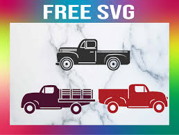Download Free Vintage Red Truck Svg