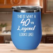 15% off with code zazjunegifts. Funny Vintage Anniversary For Him Her 40th Birthday Gifts For Women And Man Wine Glass Tumbler Funny 40th Birthday Gift 40th Bday Gifts Home Living Drink Barware Delage Com Br