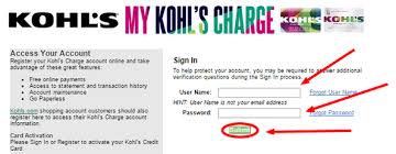 Officially known as kohl's charge credit card, these cards are specially designed for the customers or the ease in the shopping giving you chance to earn ample discounts and deals every time. Kohls Credit Card Login Mykohls Com Charge Pay Bill Online Login My Page