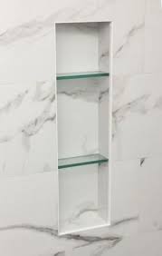 Upside down refashioned basket shelves. 9 Great New Shower Shelf Options For Your Tiled Niche Or Shower Wall