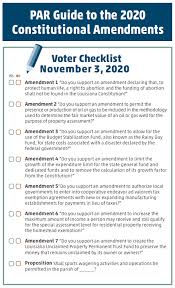 The committee considered three sets of amendments, none of which appealed to stakeholders. Par Guide To The 2020 Constitutional Amendments